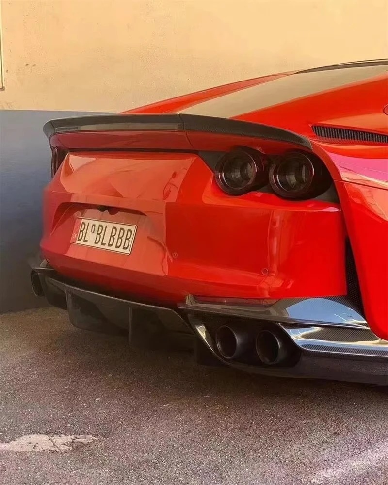 N Style Dry Carbon Fiber Rear Spoiler for 812 Superfast GTS Trunk Wing